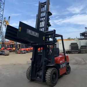 3 tons diesel FD30 CPCD30 China Tailift 4.5m height forklift/ Heli used with soft bag clip forklift with clippers for sale
