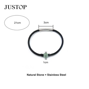 ชุดกำไลข้อมือสไตล์วินเทจ ทำจากสแตนเลส ประดับด้วยอัญมณี รูปทรงกลม สายเชือก ชุบทอง ดีไซน์ทันสมัย เหมาะสำหรับผู้ชายและผู้หญิง ของขวัญวันครบรอบ - Product Image 2