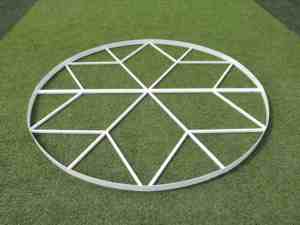 Pannello di supporto rinforzato per il <span class=keywords><strong>lancio</strong></span> <span class=keywords><strong>del</strong></span> disco, compatibile con il cerchio standard da 2,135 m per l'allenamento atletico scolastico e club - Product Image 3