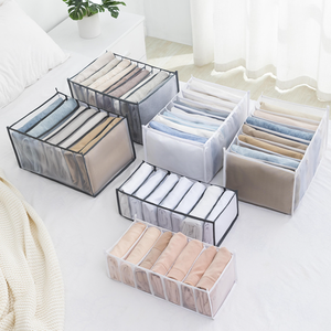 Clothes Organizer Clothes Organizer T Shirt Jeans Underwear Folding Storage Closet Drawer Dividers Storage New Washable Mesh Wardrobe Clothes Organizer