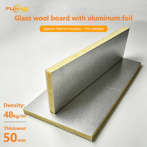 Panneau de laine de verre <span class=keywords><strong>rigide</strong></span> 30 mm 1,5 m x 6 m pour l'isolation des toits avec panneau de laine de verre - Product Image 1