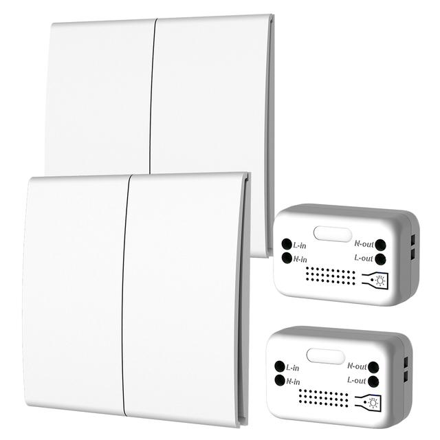 New Arrival Self Powered 433Mhz Wireless Switch Button Waterproof No Battery No Wiring Wall Light Switch Remote Control Receiver