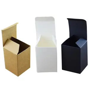 Cajas de papel negro para tarros de vela, embalaje, caja de regalo, papel artístico con logotipo personalizado