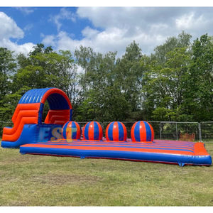 Carrera <span class=keywords><strong>de</strong></span> obstáculos <span class=keywords><strong>de</strong></span> bola inflable con tobogán para niños, juegos deportivos inflables al aire libre, Bola <span class=keywords><strong>de</strong></span> demolición, salto <span class=keywords><strong>de</strong></span> <span class=keywords><strong>guerreros</strong></span> para adultos - Product Image 1