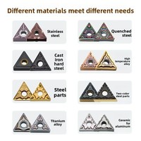 Inserto Triangular de Carburo para Torneado Externo CNC TNMG160404 para Acero Inoxidable; 160408/12 para Acero Templado, Hierro Fundido y Acero