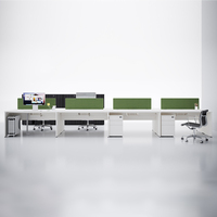 Mobilier de bureau moderne Bureau du personnel 2 personnes 2 Double face Poste de travail Bureau Agent Approvisionnement Mobilier de bureau Bureau du personnel