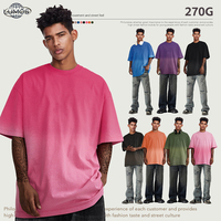 T-shirts vierges 100 % coton en gros pour hommes, personnalisables avec impression graphique, effet délavé à l'acide