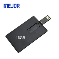 Memoria USB 3.0 con Forma de Tarjeta de Crédito, Metálica, Impermeable, Delgada, Portátil, 32G, con Logotipo Personalizado para Regalo Promocional o Empresarial