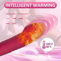 G-Punkt Rabbit Vibrator mit Heiz- und Stoßfunktion, Realistischer Vibrierender Dildo für Frauen, Teleskopischer Erwachsenen-Vibrator