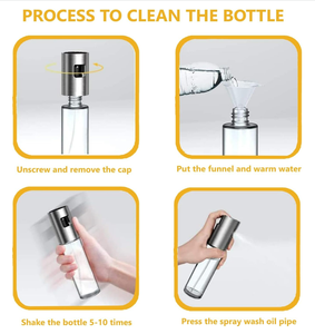 Botella pulverizadora de aceite de <span class=keywords><strong>oliva</strong></span> de vidrio de lujo de 100ML para cocinar ensalada barbacoa hornear asar - Product Image 3