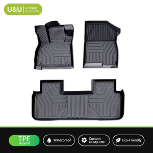 Tapis de voiture 3D imperméables, antidérapants, pour véhicules à conduite à gauche, en TPE. - Product Image 1