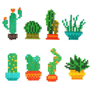 Autocollants de peinture diamant DIY de haute qualité pour enfants, plantes vertes, cactus, kit d'artisanat de peinture diamant pour enfants, autocollant de peinture 5D - Product Image 1