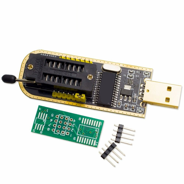 Ch-341 Programmer With Clip Bios Usb Programdor C341A + Soic8 Clip + 1.Memory Adapter Burner Kit