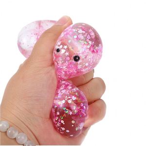 NOUVEAU Jouet Balle à Presser Lapin à Paillettes en Maltose - Jouet Sensoriel Extensible Doux Anti-Stress pour Enfants et Adultes, Idéal pour Cadeau Promotionnel, Vente en Gros, ASMR - Product Image 1