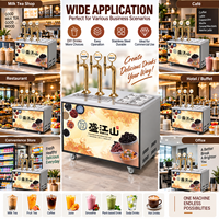 Machine à thé au lait commerciale DIY, distributeur de thé multi-saveurs, station de mélange de boissons avec conteneurs d'ingrédients pour salon de thé et café