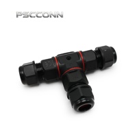 Connecteur de câble de branche circulaire PSCCONN GW20 4 cœurs étanche IP68 de type T, boîtier M20, 16A 400V pour câble extérieur haute puissance