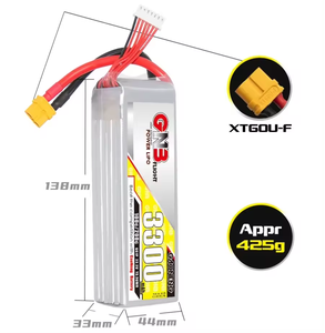 Batterie LiPo GNB 3000 3500 5000mAh 6S 22.2V 100C XT60 pour voiture RC, drone, batterie LiPo à décharge élevée, performance de classement C pour drone FPV - Product Image 4