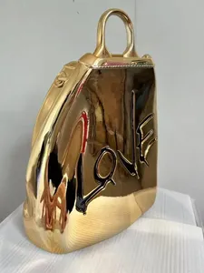 Decoración Creativa para el Hogar, Escultura Grande <span class=keywords><strong>de</strong></span> Lujo en Cromo Verde, Escultura <span class=keywords><strong>de</strong></span> Bolsa <span class=keywords><strong>de</strong></span> Dinero para Regalos <span class=keywords><strong>de</strong></span> <span class=keywords><strong>Año</strong></span> Nuevo - Product Image 5