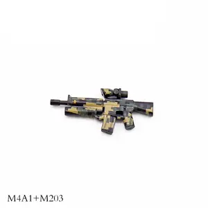 حار العسكرية سلاح ملحقات المسدس AK47 آلة خفيفة بندقية البيسون رشاش بندقية بندقية متوافق البسيطة الشكل الطوب لعب الاطفال