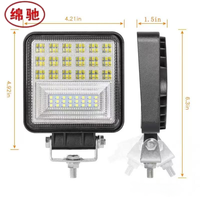 Lkt 135W Projecteur de Travail Carré à LED 4 Pouces Universel pour Voiture 12V Blanc pour Véhicules Tout-Terrain et Camions Lourds