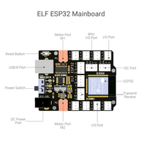 Kit de aprendizaje de Python para rascar de Metal duradero, Kit de módulos electrónicos de Robot de vástago Esp32 educativo de programación para niños en edad escolar