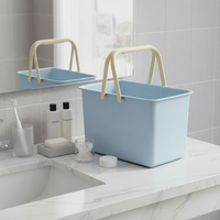 Panier de rangement en plastique grande capacité pour la maison, boîte de rangement multifonction durable en plastique pour vêtements avec poignée