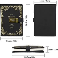 Offre Spéciale conception personnalisée A5 cahier Style Vintage en cuir végétalien journal serrure Page fil doublé couture reliure PP couverture matériel