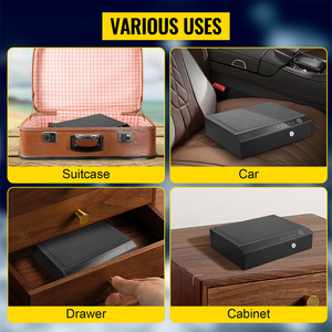 Hộp đựng súng an toàn sinh trắc học cho súng ngắn, thiết bị an toàn truy cập nhanh với khóa vân tay hoặc bàn phím số, hộp khóa súng để cạnh giường ngủ tại nhà - Product Image 6