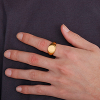 Klassische Blanko-Siegelringe für Männer und Frauen, individuell gravierbare runde Siegelringe mit Initialen, personalisierter Herren-Pinky-Siegelring