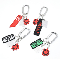 Crochet de mousqueton en aluminium promotionnel avec étiquette de porte-clés de porte-clés de 3 trous pour accessoires de sac à dos de sac
