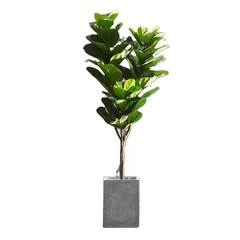 Green Acrylic Decor With Pot Set Tall Leaves Tree Cheap Artificial Plant