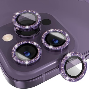 ฟิล์มกระจกนิรภัยกันรอยเลนส์กล้องสีดำเมทัลลิกสำหรับ iPhone 11 12 13 14 15 16 17 Pro Max - Product Image 6