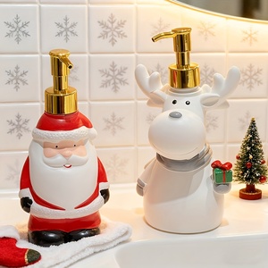 Dispensador de Sabão em Forma de Papai Noel, Tipo Pressão, Garrafa de Refil de Sabão Líquido, Decoração de Banheiro para o Natal - Product Image 4