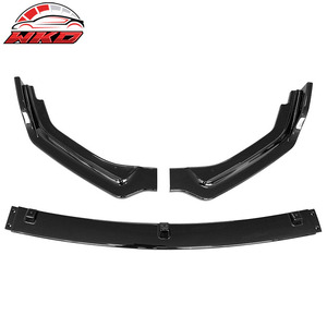 Pour Infiniti Q50 2018-2024, lèvre de pare-chocs avant noir brillant, séparateur de spoiler, PP 3 pièces, kit carrosserie de haute qualité - Product Image 4