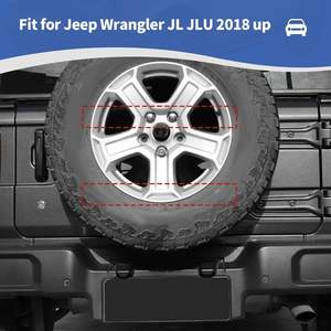 Kit de support de montage de porte-pneu de secours surdimensionné pour <span class=keywords><strong>Jeep</strong></span> <span class=keywords><strong>Wrangler</strong></span> JL 2018 up Accessoires extérieurs noirs 12 pièces - Product Image 6