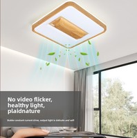 Ventilador de Techo LED sin Aspas con Motor DC, 6 Velocidades, Control Remoto, Funcionamiento Silencioso para Dormitorio, Sala de Estar, Restaurante
