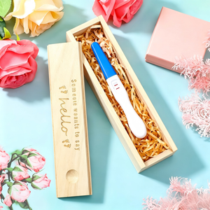 Caja de Regalo de Madera para Anunciar el Embarazo, Caja de Recuerdos de Embarazo con Hojas de Luz Estelar, Caja de Recuerdos para Anunciar el Embarazo - Product Image 2