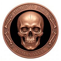 Pièce commémorative Memento Mori humaine en cuivre, motif squelette imprimé UV, souvenir d'amour, pièce de défi, cadeau esotérique mystique