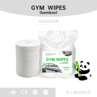 Lingettes pour équipement de sport en fibre de bambou, biodégradables et durables, personnalisables pour la fourniture en gros sous marque privée