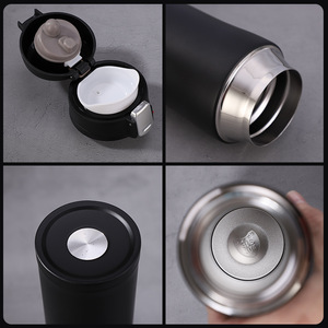 Botella de agua aislada de acero inoxidable 304, termo portátil con tapa abatible para uso en exteriores - Product Image 4
