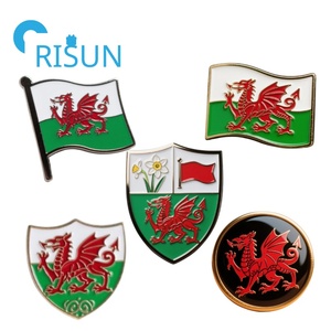 Fabricante Gran Bretaña <span class=keywords><strong>Gales</strong></span> símbolo nacional dragón esmalte solapa Pin insignia personalizada <span class=keywords><strong>Gales</strong></span> dragón rojo bandera galesa pines - Product Image 1