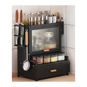 Direct Factory Sale Multi-Functional Expandable Kitchen Spice Rack Drawer Knives Forks Chopsticks Storage Standing Type