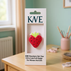 Pinza para el pelo KVE con diseño de fresa de 5,5 cm, diseño de fruta lindo para mujeres y niñas - Product Image 2