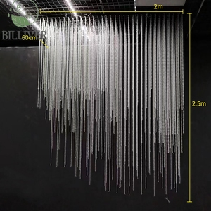 Decorazione per tenda con perline in acrilico per matrimonio soffitto sospeso hotel <span class=keywords><strong>sala</strong></span> per banchetti con tenda ad anello finita decorazione di sfondo - Product Image 4