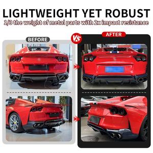 Difusor de Parachoques Trasero de Fibra de Carbono Estilo OME para Ferrari 812 GTS - Product Image 2