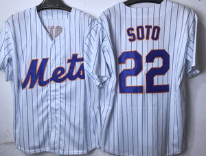 Vente flash # 20 Alonso # 12 Lindor # Maillot de baseball <span class=keywords><strong>New</strong></span> <span class=keywords><strong>York</strong></span> pour homme 22 Soto - Product Image 3