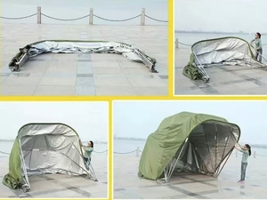 Nouveau abri de voiture moderne et simple, grand format 5.9x2.5x2.45m, portable, étanche, durable, <span class=keywords><strong>en</strong></span> acier thermolaqué, semi-automatique - Product Image 6