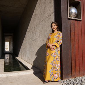 Abaya en polyester personnalisée élégante et luxueuse pour femmes musulmanes, vente en gros, OEM, robe de soirée - Product Image 3