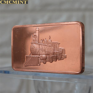 Moneta di rame Souvenir di alta qualità 1 Oz barra del motore a vapore monete Commemorative. 999 barra di rame Fine con Cmc menta indietro - Product Image 4