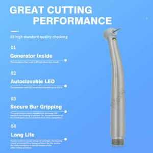 Pieza de Mano <span class=keywords><strong>Dental</strong></span> para Máquina de Limpieza, Pieza de Mano <span class=keywords><strong>Dental</strong></span> con Pulverizador de Agua, Pieza de Mano <span class=keywords><strong>Dental</strong></span> de Alta Velocidad con LED, 2 Orificios - Product Image 5